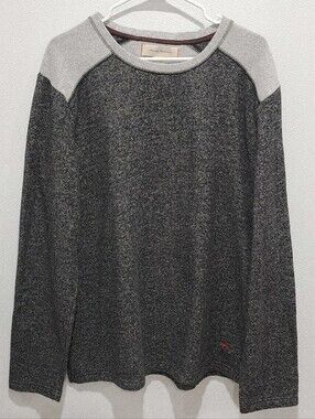 Tommy Bahama Pullover Sweater Men's Size XL Grey Fleece Crew Neck Lightweight